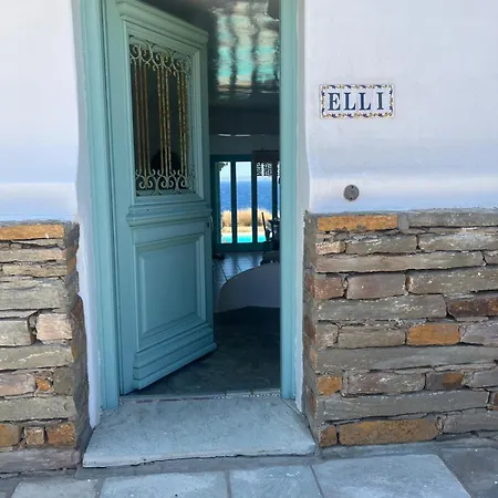 Villa Elli S Seafront Pool Villa, 100 M From Quiet Sandy Beach In Kea, Cyclades