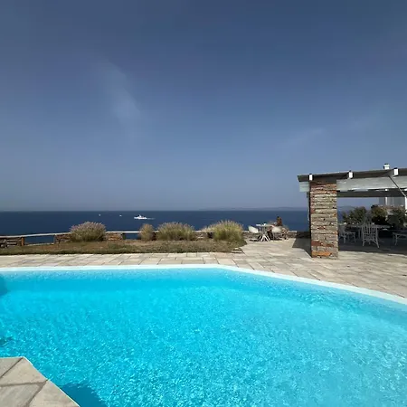 Elli S Seafront Pool Villa, W/sandy In Kea, Cyclades Villa Melissaki