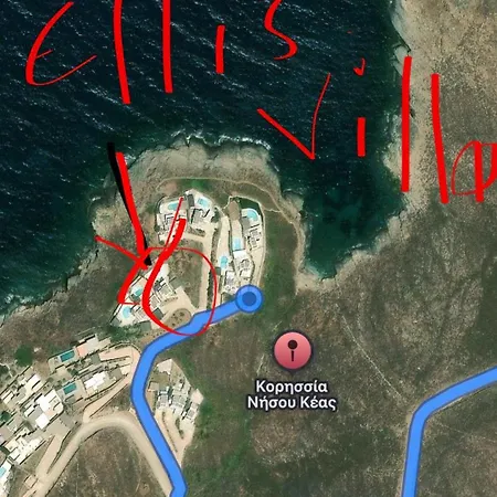 Elli S Seafront Pool Villa, 100 M From Quiet Sandy In Kea, Cyclades *