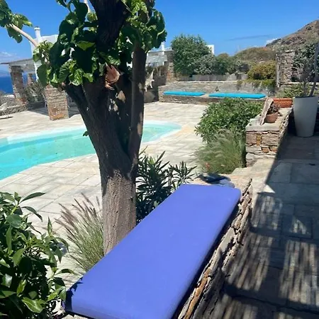 빌라 Elli S Seafront Pool Villa, 100 M From Quiet Sandy In Kea, Cyclades *