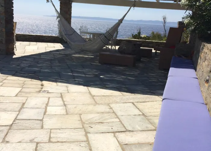 Elli S Seafront Pool Villa, 100 M From Quiet Sandy In Kea, Cyclades *