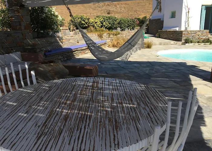 Elli S Seafront Pool Villa, 100 M From Quiet Sandy In Kea, Cyclades Вилла *