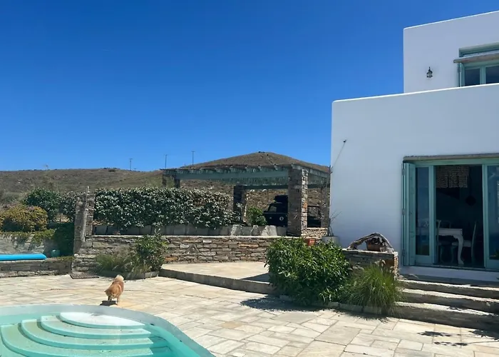 Вилла Elli S Seafront Pool Villa, 100 M From Quiet Sandy In Kea, Cyclades Melissaki