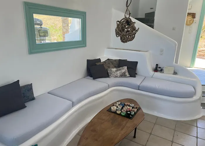 Elli S Seafront Pool Villa, 100 M From Quiet Sandy In Kea, Cyclades *