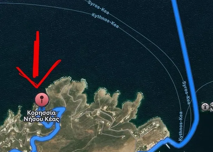 Elli S Seafront Pool Villa, 100 M From Quiet Sandy In Kea, Cyclades Вилла *